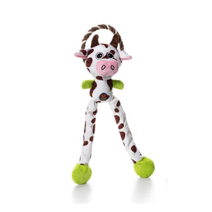 Thunda Tugga Leggy Cow/Zebra (Large) Dog Toy