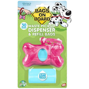 Bags on Board Dog Waste Pick up Dispenser + Bonus 30 Bags
