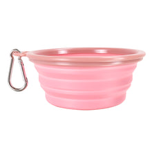 Load image into Gallery viewer, Quick Bite Collapsible Travel Pet Bowl Â€“ Pink by Ibiyaya
