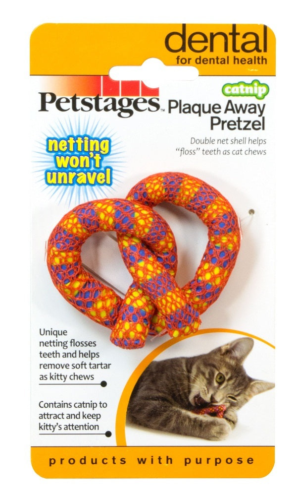 Petstages Catnip Plaque Away Pretzel