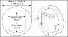 Load image into Gallery viewer, Transcat Clear Cat Door 4-Way Locking Door - 180mm Flap Width
