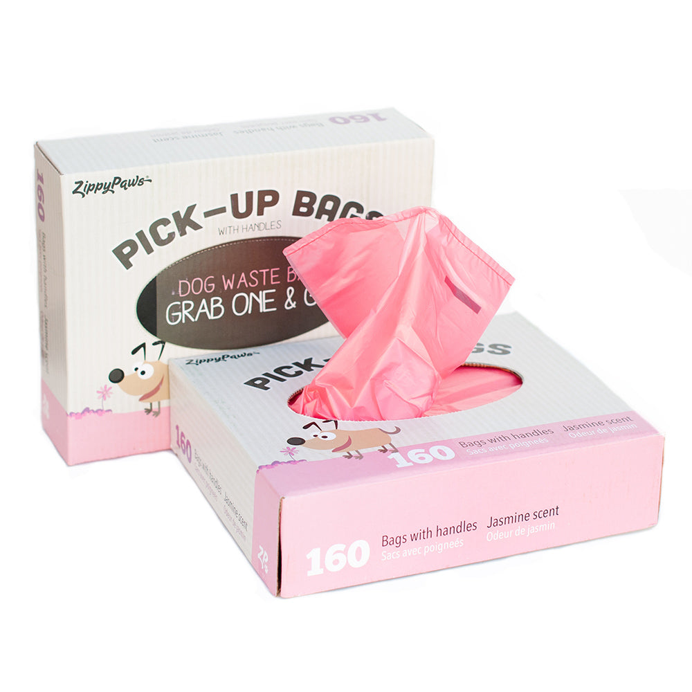 Dog Poop Bags Pink - Box of 160 Bags