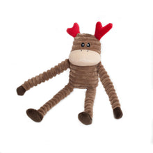 Load image into Gallery viewer, Zippy Paws Christmas Crinkle Plush Dog Toy - Reindeer
