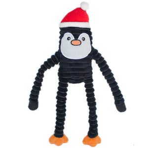 Zippy Paws Christmas Crinkle Dog Toy Penguin