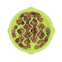 Load image into Gallery viewer, Cat fun feeder Green wave Slow Food Bowl
